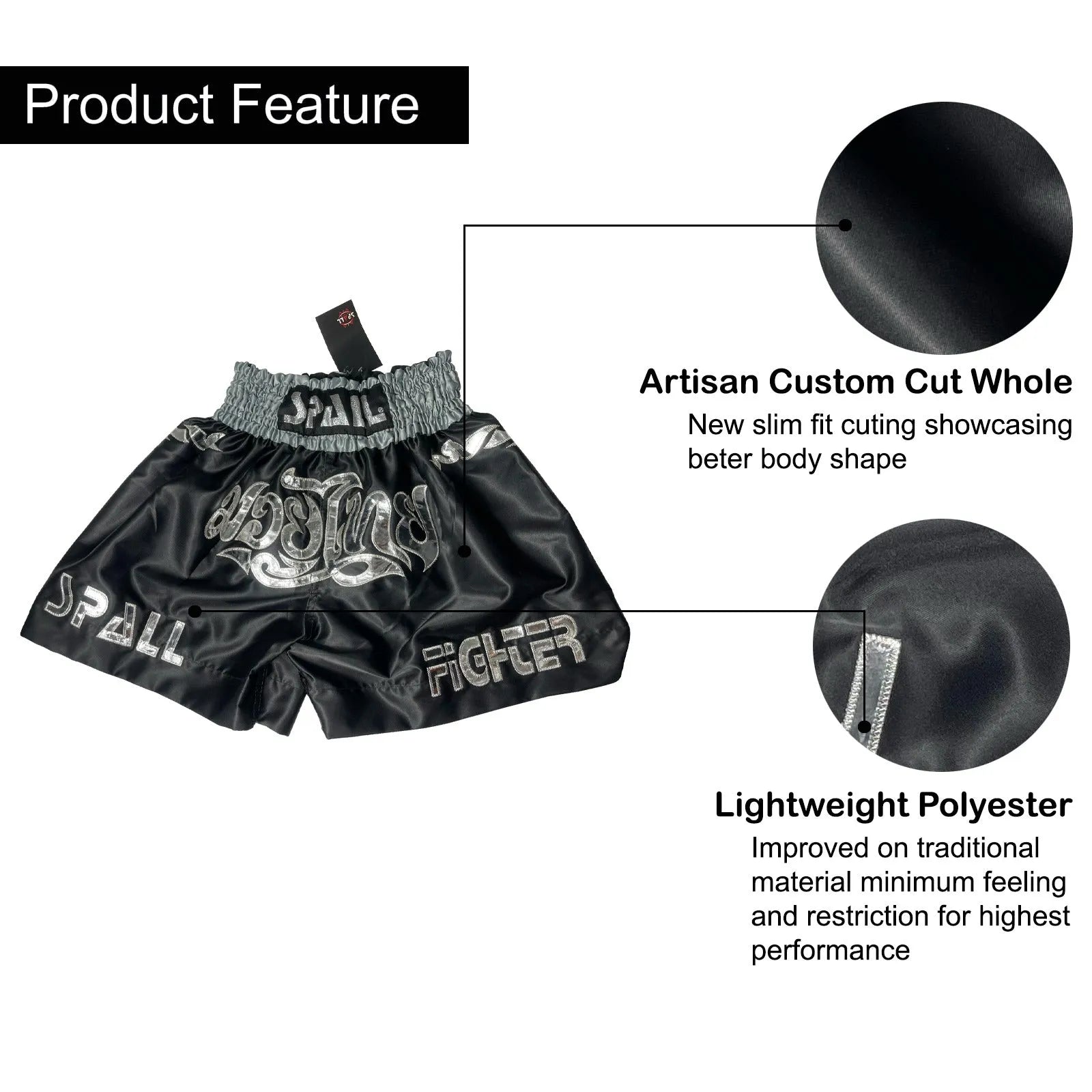 Boxing Shorts For Men Muay Thai Shorts For Kickboxing Wrestling Grappling Fight And Cross Training Martial Arts Training Gym Clothing | Ideal for All Surfaces, Kids & Adults | Match-Ready