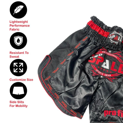 Boxing Shorts For Men Muay Thai Shorts For Kickboxing Wretling Grappling Fight And Cross Training Martial Arts Training Gym Clothing | Ideal for All Surfaces, Kids & Adults | Match-Ready