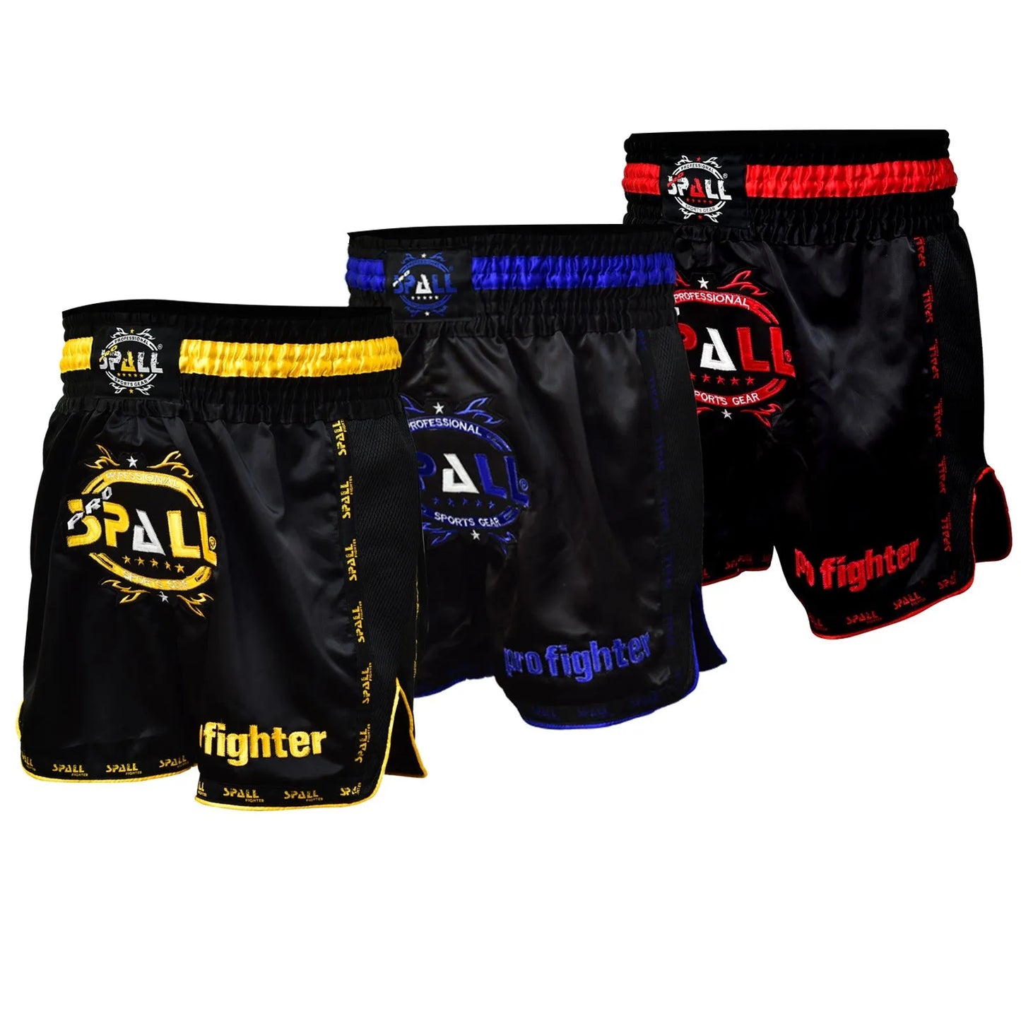 boxing shorts for men muay thai shorts for kickboxing wretling grappling fight and cross training martial arts training gym clothing | ideal for all surfaces, kids & adults | match-ready