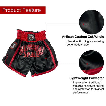 Boxing Shorts For Men Muay Thai Shorts For Kickboxing Wretling Grappling Fight And Cross Training Martial Arts Training Gym Clothing | Ideal for All Surfaces, Kids & Adults | Match-Ready