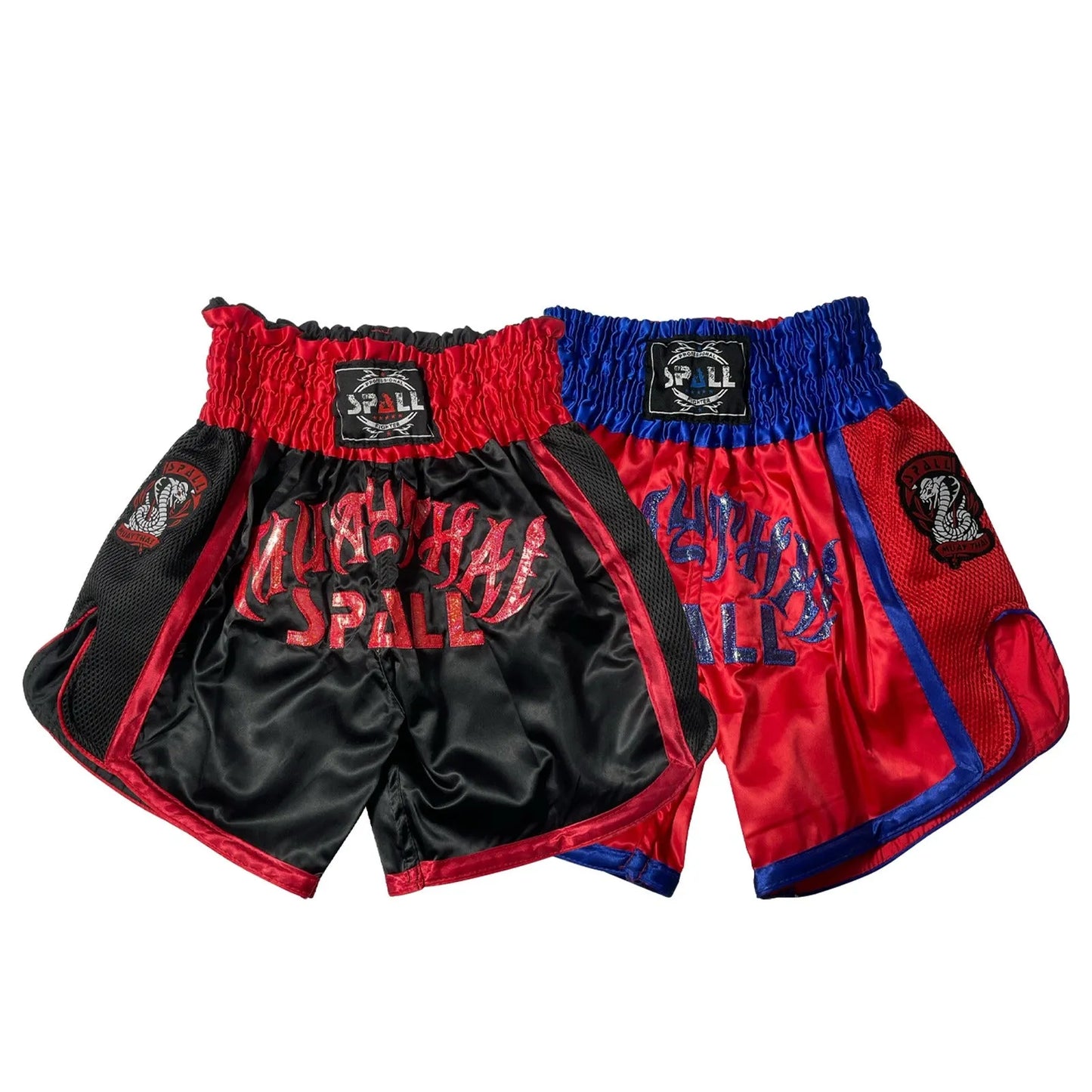 boxing shorts for men muay thai shorts for kickboxing wretling grappling fight and cross training martial arts training gym clothing | ideal for all surfaces, kids & adults | match-ready