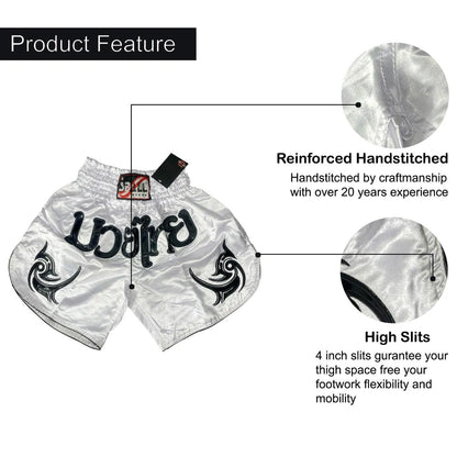 Boxing Shorts For Men Muay Thai Shorts For Kickboxing Wretling Grappling Fight And Cross Training Martial Arts Training Gym Clothing | Ideal for All Surfaces, Kids & Adults | Match-Ready
