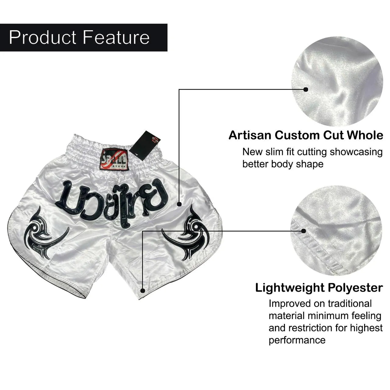 Boxing Shorts For Men Muay Thai Shorts For Kickboxing Wretling Grappling Fight And Cross Training Martial Arts Training Gym Clothing | Ideal for All Surfaces, Kids & Adults | Match-Ready
