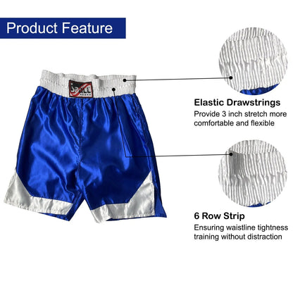 Boxing Shorts For Men Muay Thai Shorts For Kickboxing Wretling Grappling Fight And Cross Training Martial Arts Training Gym Clothing | Ideal for All Surfaces, Kids & Adults | Match-Ready