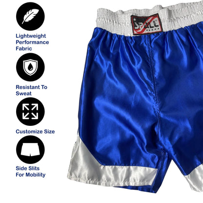 Boxing Shorts For Men Muay Thai Shorts For Kickboxing Wretling Grappling Fight And Cross Training Martial Arts Training Gym Clothing | Ideal for All Surfaces, Kids & Adults | Match-Ready