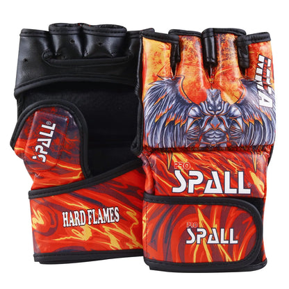 MMA Gloves Half Finger Hand Protection For Sparring Kickboxing Martial Arts Fighting Muay Thai Boxing MMA Training By Spall(SI-2207) | Ideal for All Surfaces, Kids & Adults | Match-Ready