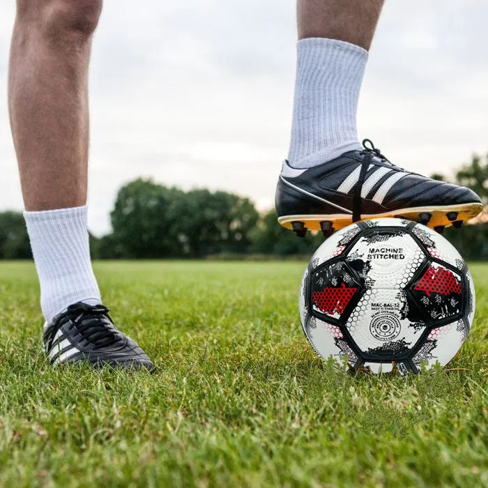 football soccer ball for matches world cup best indoor/outdoor water proof ball for professional training and match men and women youth and adult(mac-ball-12) | ideal for all surfaces, kids & adults