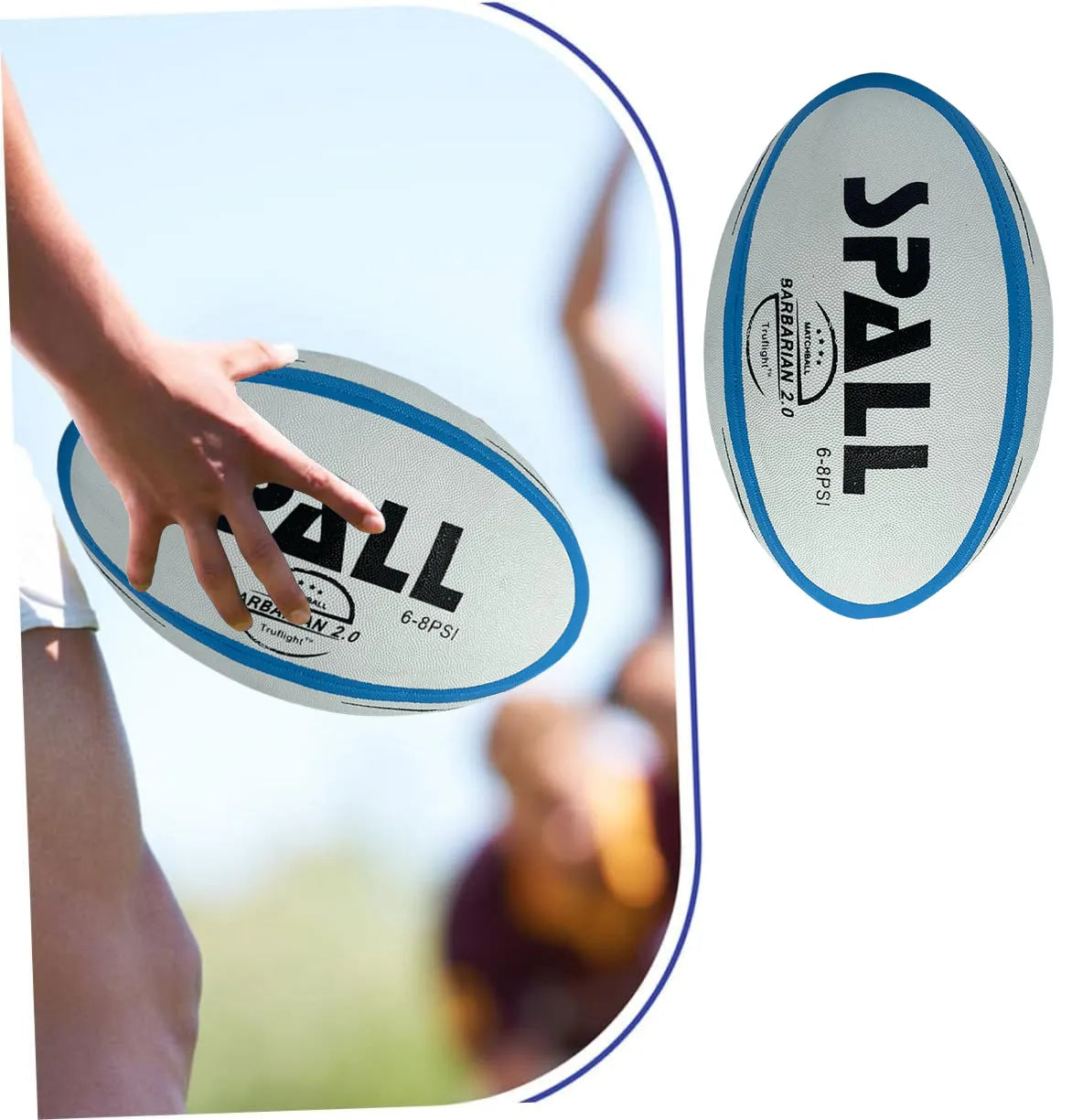Rugby Ball For Youth And Adult Player Sports Outdoor Professional Synthetic Rubber Grade Super Grip Heavy Duty And Durable Hand Stitched Football Standard Training Official Balls | Ideal for All Surface