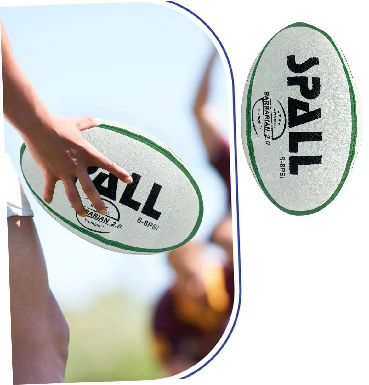 rugby ball for youth and adult player sports outdoor professional synthetic rubber grade super grip heavy duty and durable hand stitched football standard training official balls | ideal for all surface