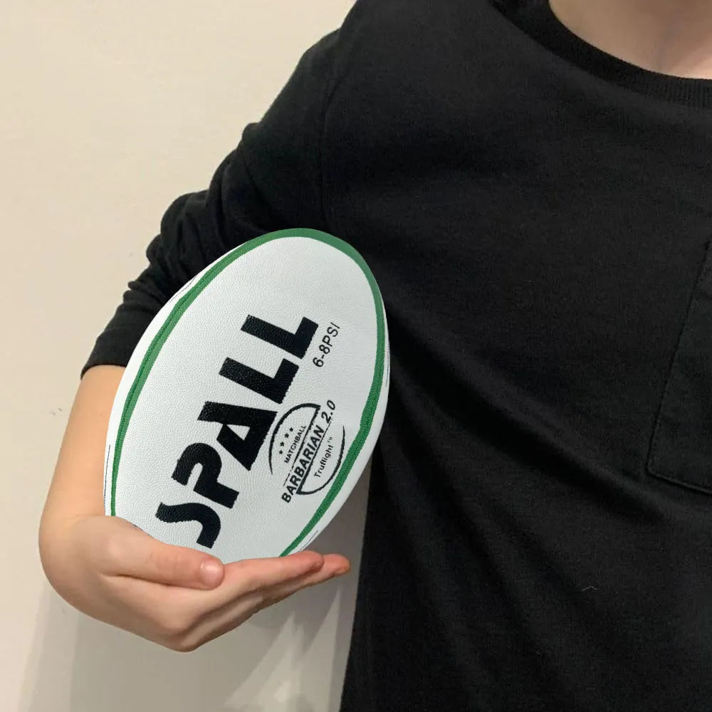 rugby ball for youth and adult player sports outdoor professional synthetic rubber grade super grip heavy duty and durable hand stitched football standard training official balls | ideal for all surface
