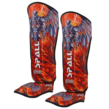 Shin Instep Pads For Protective Leg BJJ karate Sparring Kickboxing Martial Arts MMA Boxing And Training Equipment Gear Perfect For My By Spall(SI-1385) | Ideal for All Surfaces, Kids & Adults