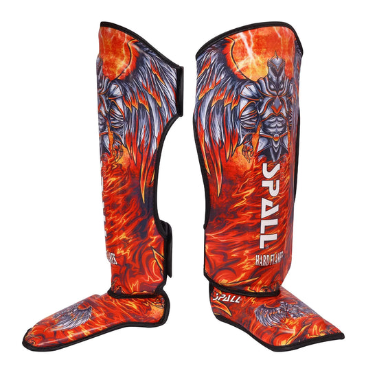 Shin Instep Pads For Protective Leg BJJ karate Sparring Kickboxing Martial Arts MMA Boxing And Training Equipment Gear Perfect For My By Spall(SI-1385) | Ideal for All Surfaces, Kids & Adults
