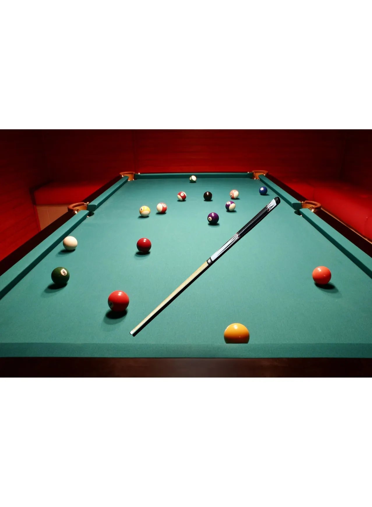 snooker cue stick play billiard pool sticks wood material straight feel good beautiful entertainment snooker billiard tool (229143) | ideal for all surfaces, kids & adults | match-ready | includes pump