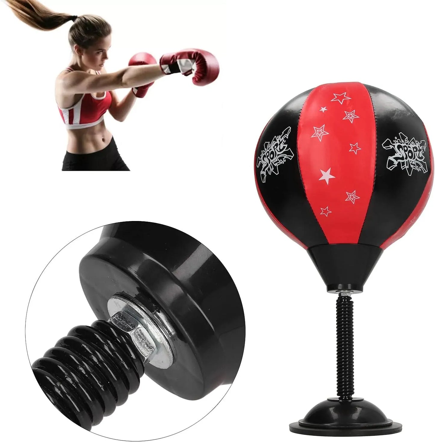 speed ball punching bags boxing mma gym fitness muay thai martial arts training workout speed platform equipment | ideal for all surfaces, kids & adults | match-ready | includes pump & needle