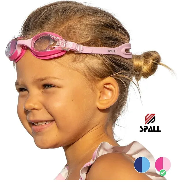 kids swimming goggles - anti-fog uv protection swim glasses for children – adjustable strap & leak-proof design