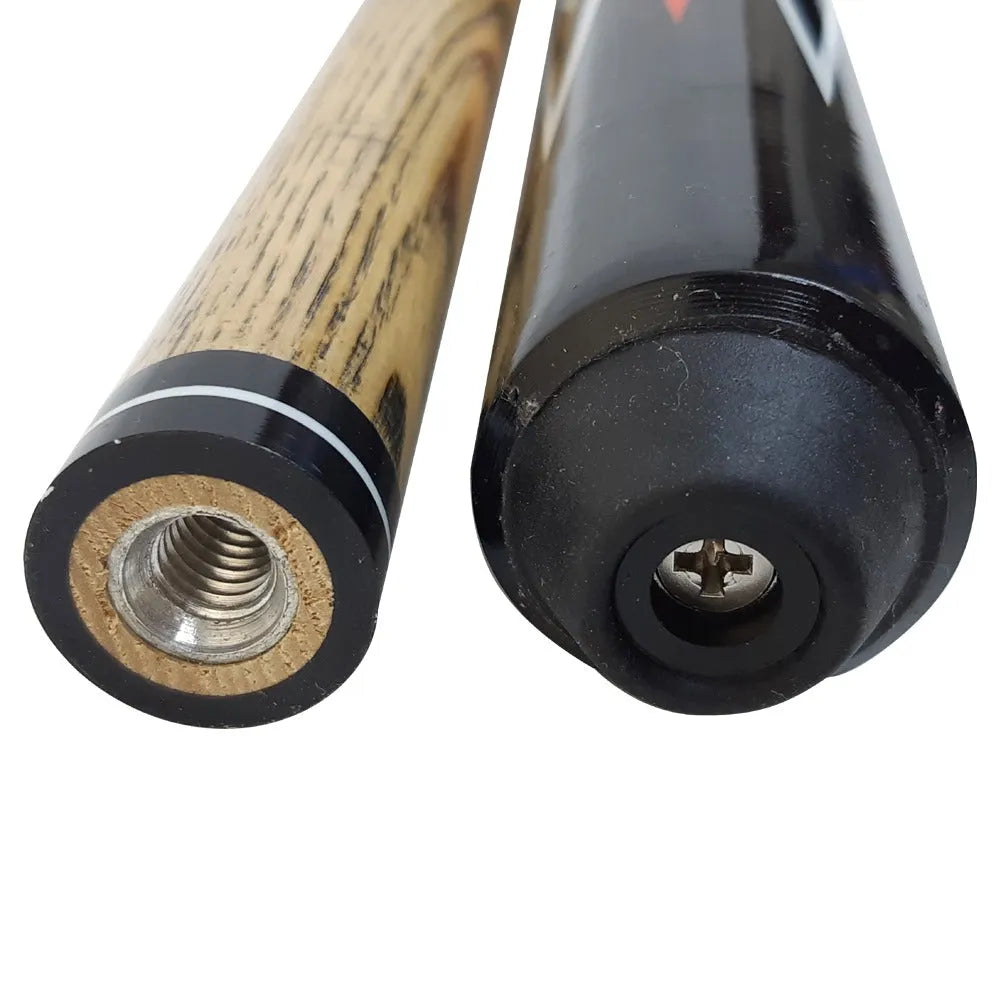 2-piece 58 inch13 mm carbon fibre billiard pool cue composite pool cue sticks set | ideal for all surfaces, kids & adults | match-ready | includes pump & needle | durable & long-lasting performance