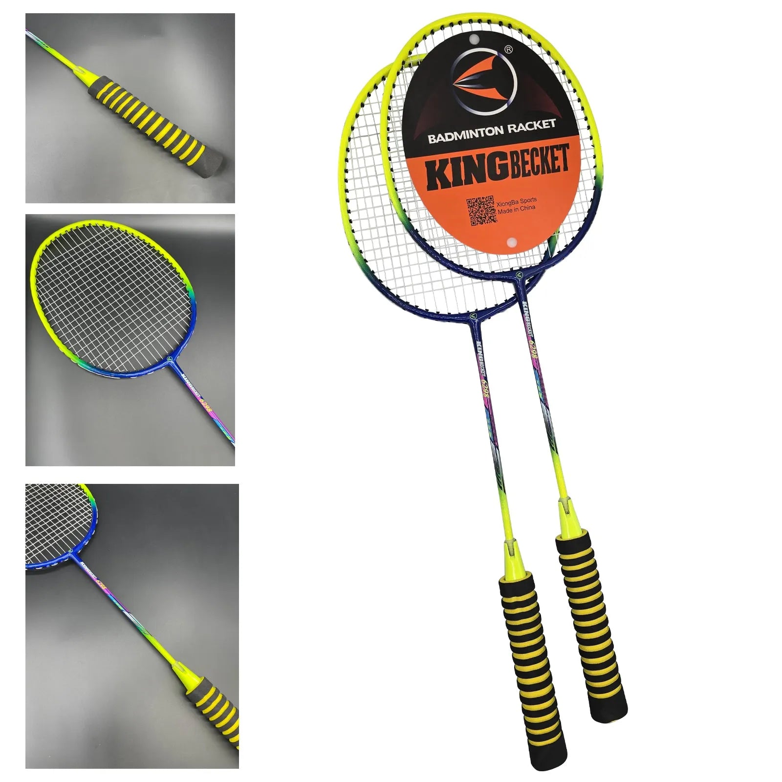 Badminton Rocket With Grip Soft Handles Smash Power Frame With Free Full Cover Ultra Light Weight Carbon Fiber Single High Grade Perfect For Men And Women | Ideal for All Surfaces, Kids & Adults