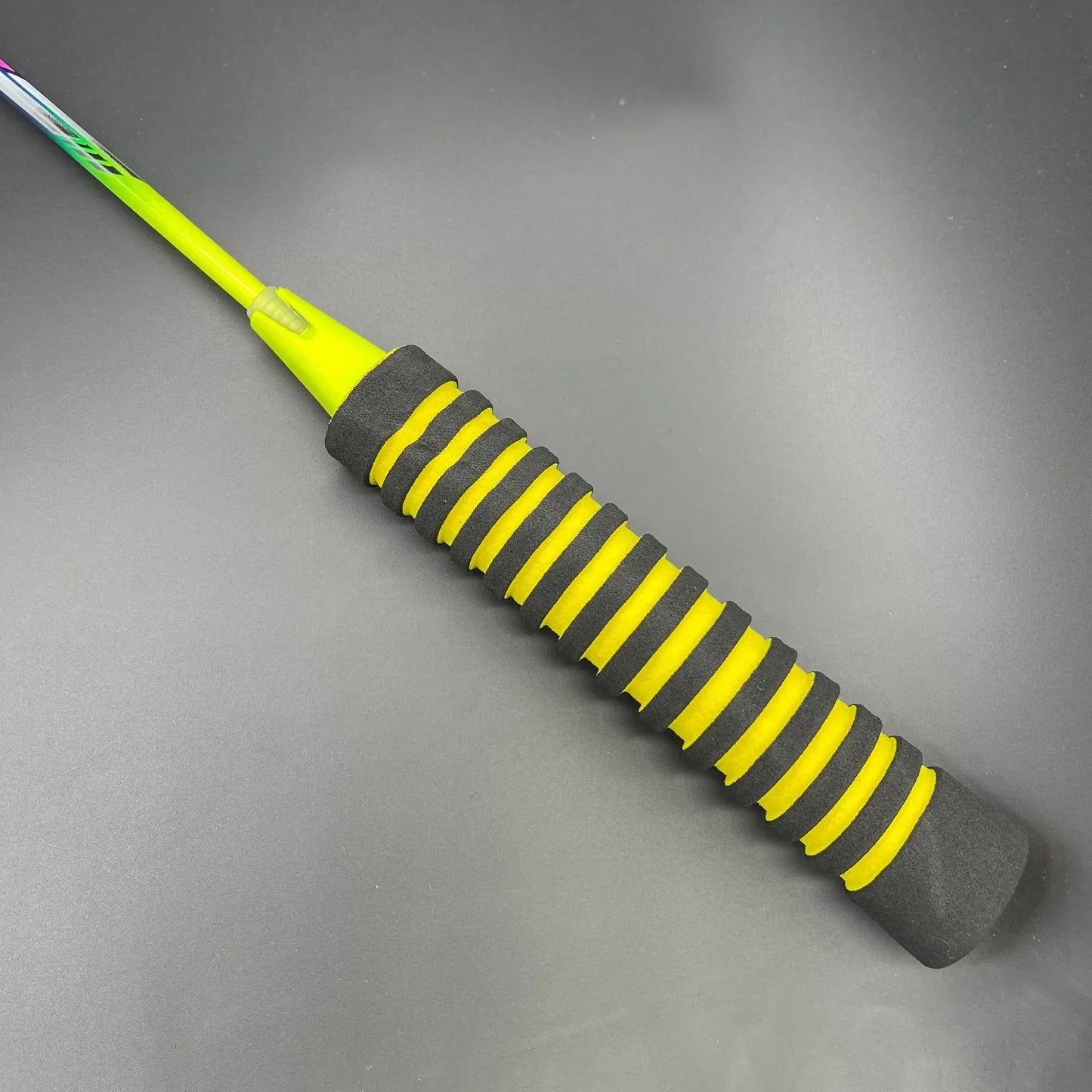 badminton rocket with grip soft handles smash power frame with free full cover ultra light weight carbon fiber single high grade perfect for men and women | ideal for all surfaces, kids & adults