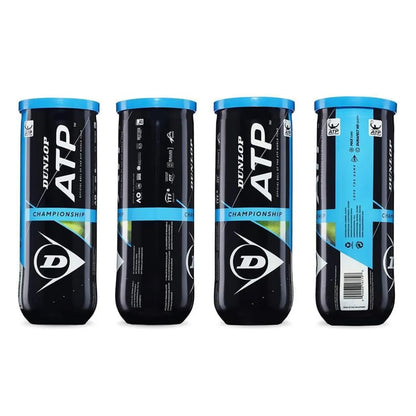 DUNLOP Tennis Ball ATP Championship ? for Clay, Hard Court & Grass | Ideal for All Surfaces, Kids & Adults | Match-Ready | Includes Pump & Needle | Durable & Long-Lasting Performance
