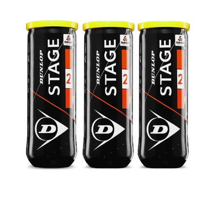 DUNLOP TENNIS BALL STAGE 2 ORANGE | Ideal for All Surfaces, Kids & Adults | Match-Ready | Includes Pump & Needle | Durable & Long-Lasting Performance