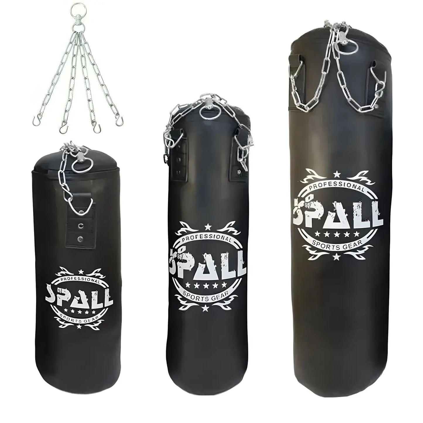 spall boxing punching bag with chain mma training gym training maya hide leather bag gym equipment(si-1094) | ideal for all surfaces, kids & adults | match-ready | includes pump & needle