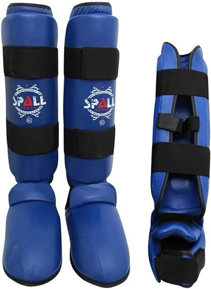 Shin Instep Guard XS S M L XL Blue Red Protective Gear For Sports Kickboxing Wrestling Martial Arts Karate Sparring Training Ideal for Men and Women(SI-1115) | Ideal for All Surfaces, Kids & Adults