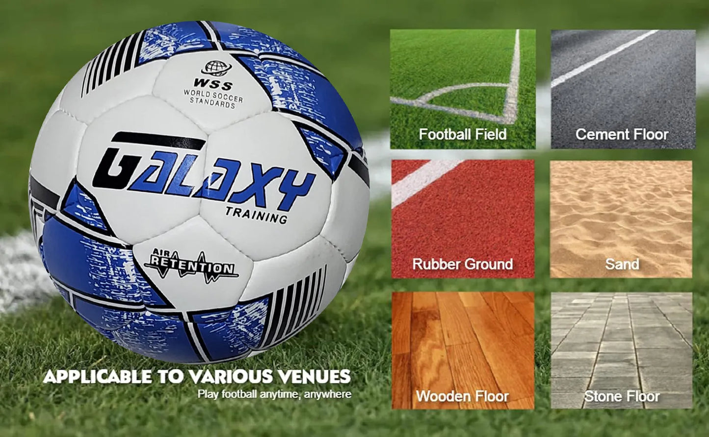 football soccer ball for matches world cup best indoor/outdoor water proof ball for professional training and match men and women youth and adult (gp-612) | ideal for all surfaces, kids & adults