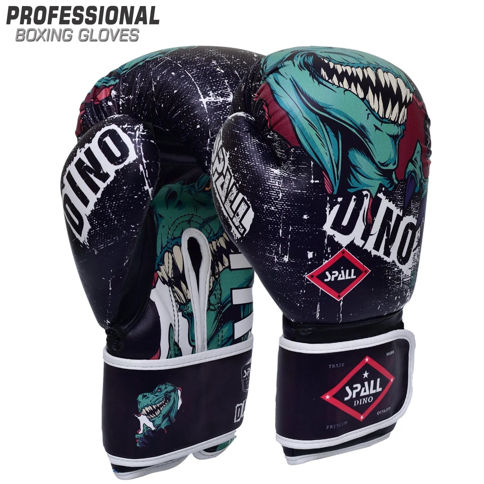 Boxing Gloves 6oz to 14oz Black White Blue for Boxing Muay Thai Kickboxing Fighting Heavy Duty Punch Bag Wrist Protection for Training Sparring Men and Women(SI-1413) | Ideal for All Surfaces