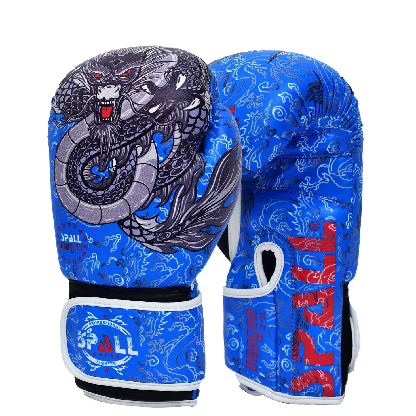 boxing gloves 8oz to 14oz black red blue for muay thai sparring kickboxing fitness punching bag fighting martial arts workout training ideal for gents & ladies by spall(si-1418) | ideal for all surface