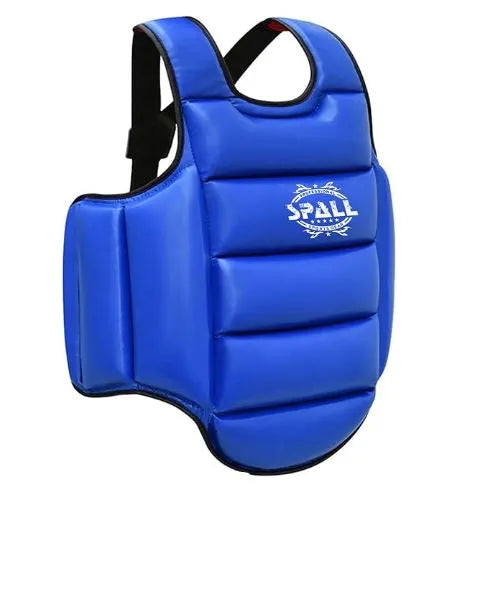 boxing chest guard solid body protector m l xl 2xl red blue adjustable strike shield for kickboxing taekwondo muay thai mma martial arts heavy punching training(si-1081) | ideal for all surfaces