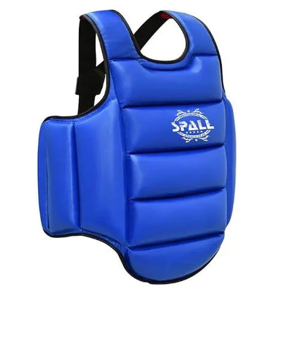 Boxing Chest Guard Solid Body Protector M L XL 2XL Red Blue Adjustable Strike Shield For Kickboxing Taekwondo Muay Thai MMA Martial Arts Heavy Punching Training(SI-1081) | Ideal for All Surfaces
