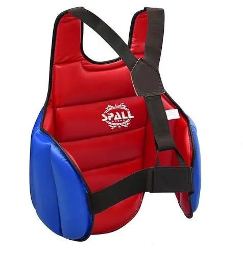 boxing chest guard solid body protector m l xl 2xl red blue adjustable strike shield for kickboxing taekwondo muay thai mma martial arts heavy punching training(si-1081) | ideal for all surfaces