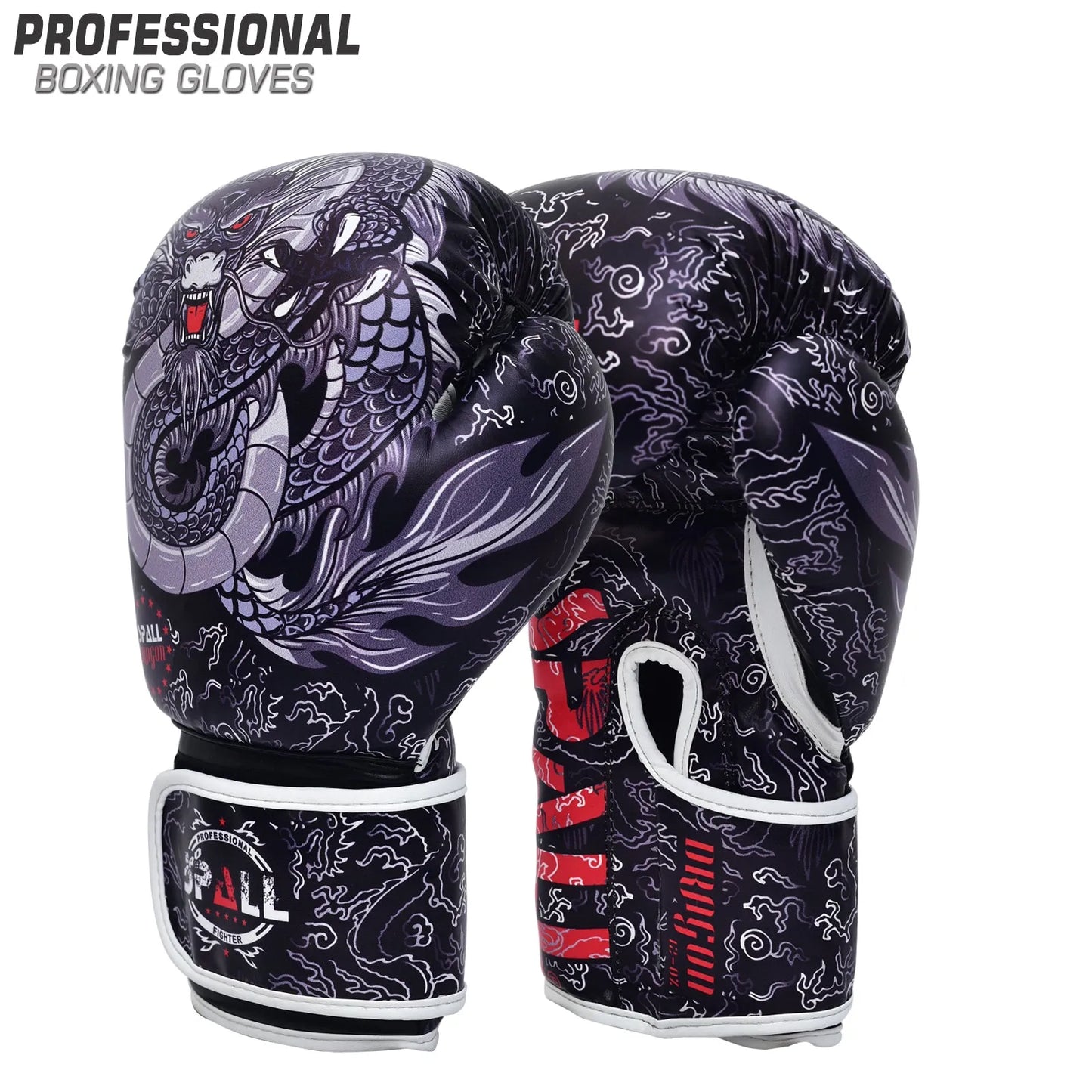 boxing gloves 8oz to 14oz black red blue for muay thai sparring kickboxing fitness punching bag fighting martial arts workout training ideal for gents & ladies by spall(si-1418) | ideal for all surface