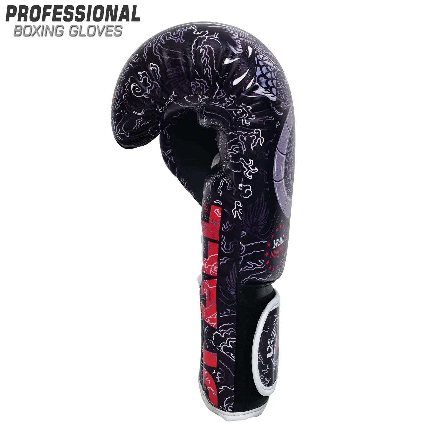 boxing gloves 8oz to 14oz black red blue for muay thai sparring kickboxing fitness punching bag fighting martial arts workout training ideal for gents & ladies by spall(si-1418) | ideal for all surface