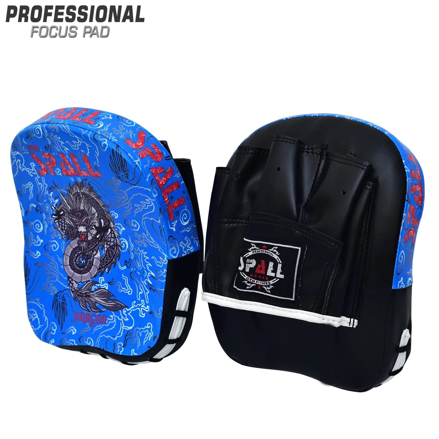 focus pad blue red black for mma kickboxing martial arts muay thai karate boxing punch mitts punching pads mitts training perfect for men and women by spall(si-1256) | ideal for all surfaces