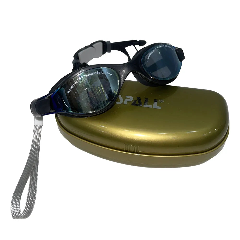 spall swimming goggles uv protection anti fog swimming glasses adjustable leak proof swimming googles for men youth adult | ideal for all surfaces, kids & adults | match-ready | includes pump & needle