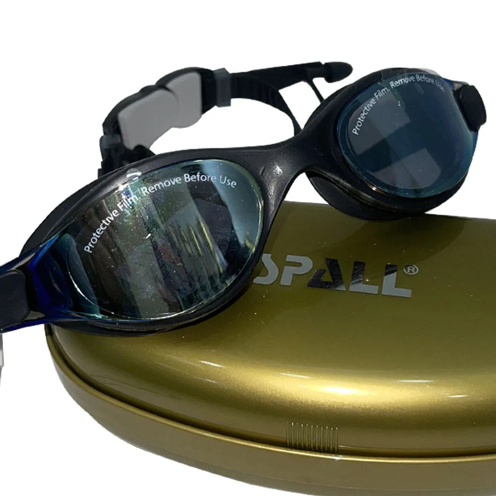 spall swimming goggles uv protection anti fog swimming glasses adjustable leak proof swimming googles for men youth adult | ideal for all surfaces, kids & adults | match-ready | includes pump & needle