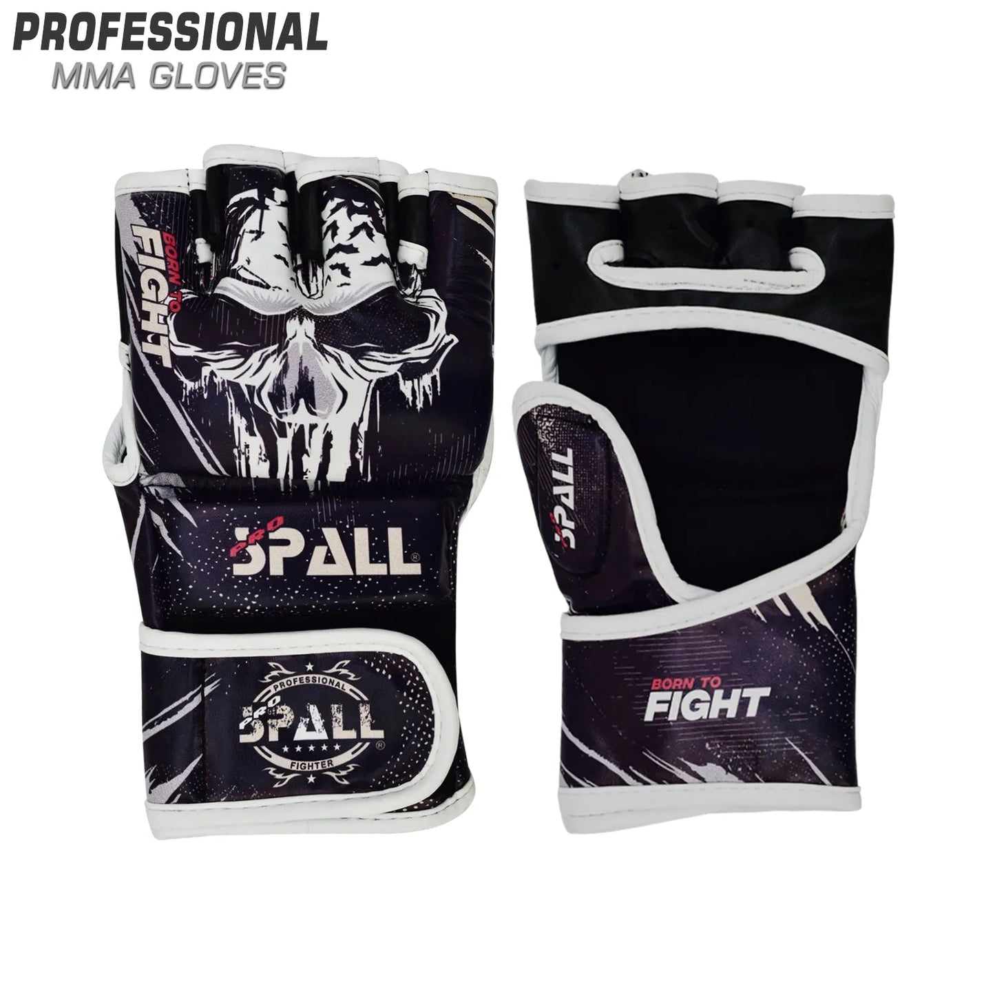 mma gloves artificial leather half-finger red black blue men & women punching bag for ufc muay thai kickboxing sparring training and combat grappling gloves by spall(si-2201) | ideal for all surfaces