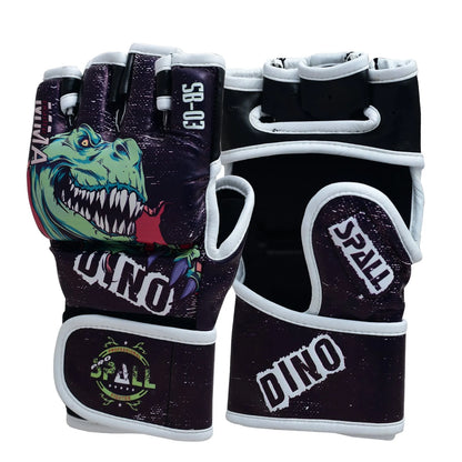 MMA Gloves Half Finger Grappling Gloves With Open Palms Punching Bag For Muay Thai Kickboxing Sparring Sanda Sparring Punching Bag Training And Combat(SI-2204) | Ideal for All Surfaces, Kids & Adults