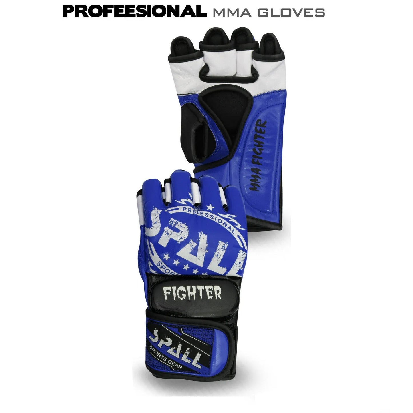 mma gloves half finger for kickboxing muay thai boxing fighting wrestling sparring sports training for men and women(si-1182) | ideal for all surfaces, kids & adults | match-ready | includes pump & needle