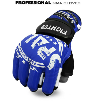 MMA Gloves Half Finger For Kickboxing Muay Thai Boxing Fighting Wrestling Sparring Sports Training For Men And Women(SI-1182) | Ideal for All Surfaces, Kids & Adults | Match-Ready | Includes Pump & Needle