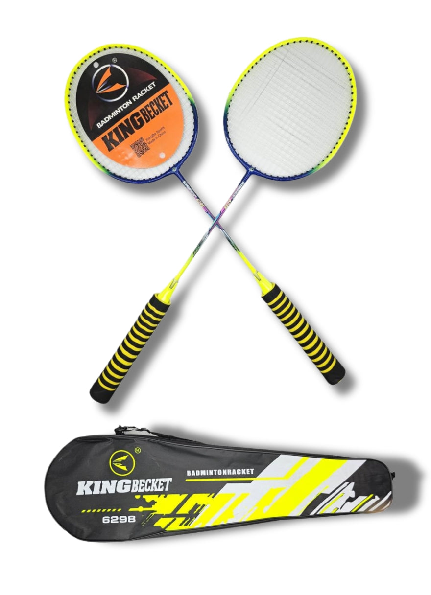 badminton rocket with grip soft handles smash power frame with free full cover ultra light weight carbon fiber single high grade perfect for men and women | ideal for all surfaces, kids & adults
