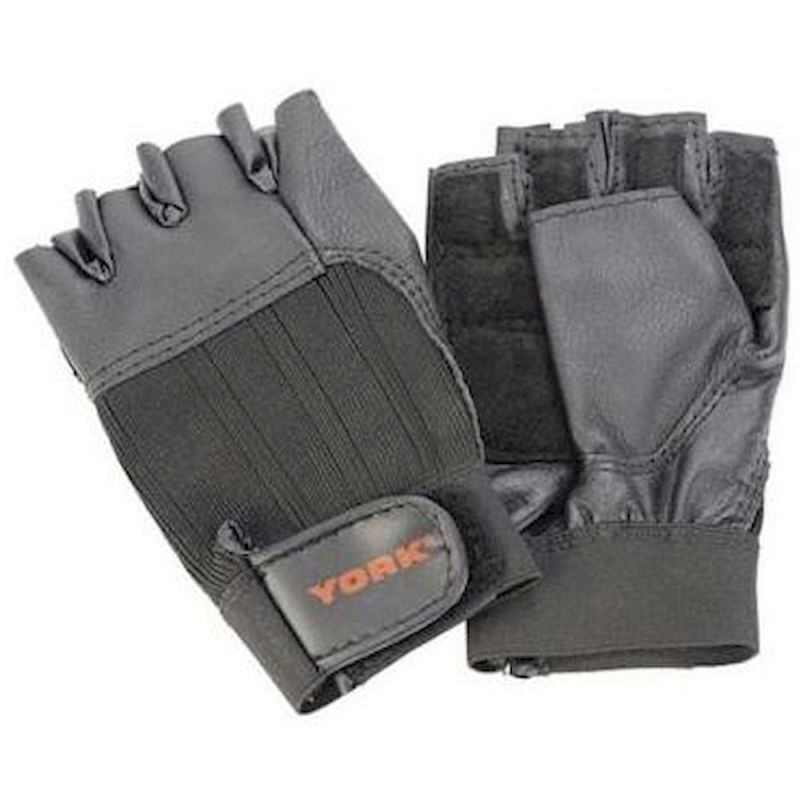 leather weight lifting gloves (brand : york fitness)