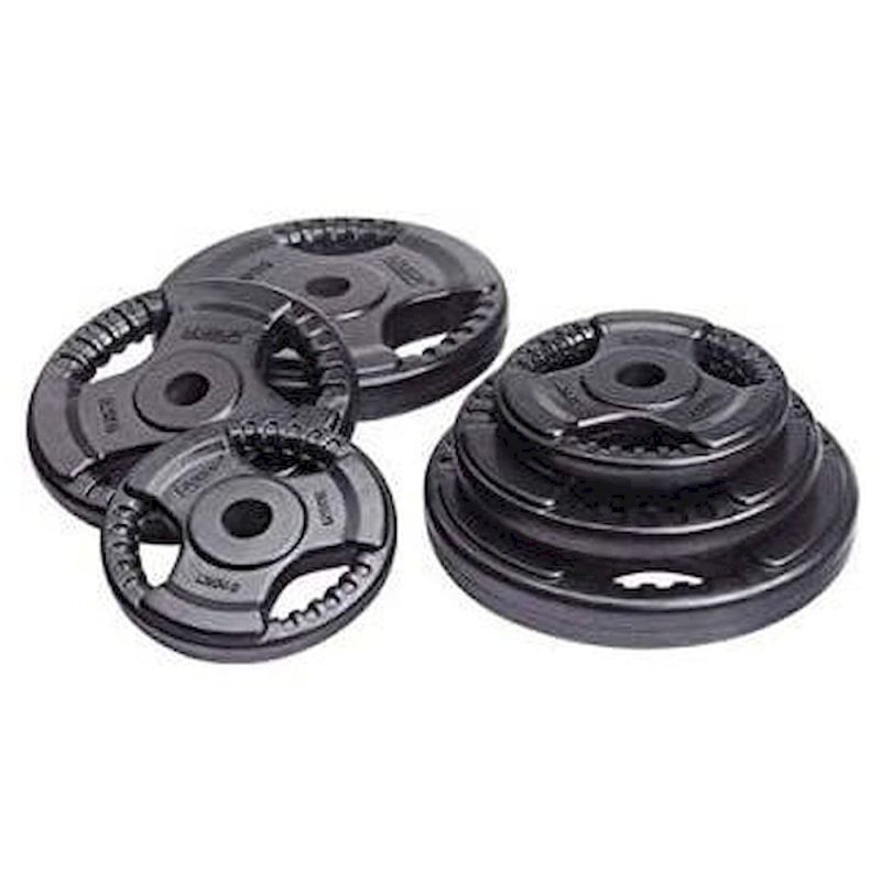 rubber plate 12.5kg 30mm ls2122 w/handle cut hol