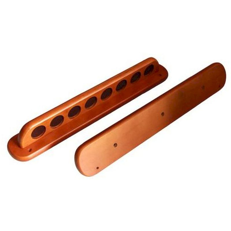 8 Holes Rounded Wall Rack Pecan 46515-P