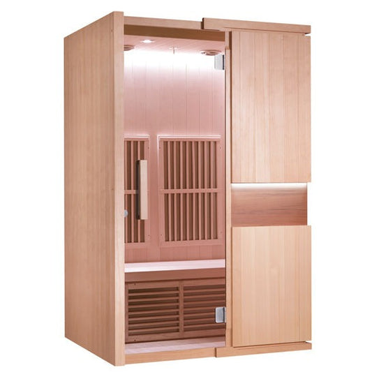 2-Person Infrared Sauna Room for UAE Homes - Hemlock Cedar 1800W