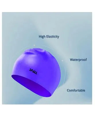 waterproof high elasticity unisex adult swim hat bathing caps for men and women swimming to keep hair dry adults youth ear protection swimming cap | ideal for all surfaces, kids & adults | match-ready