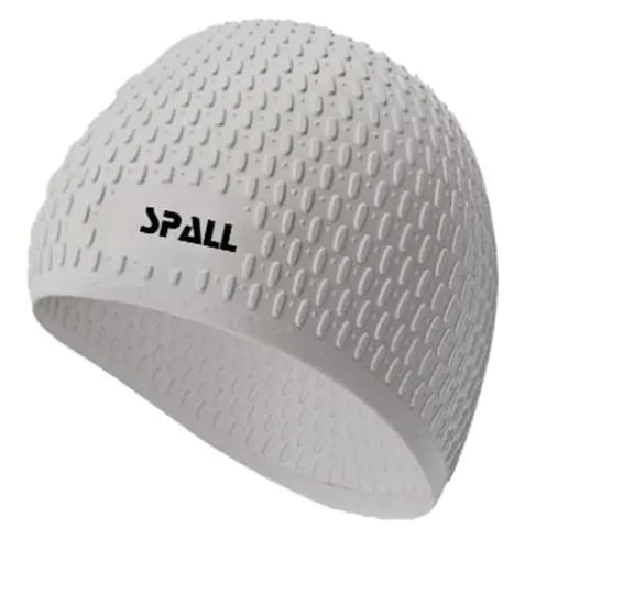 swimming cap comfortable rubber swim bubble cap waterproof high elastic for long short and curly hair curly braids silicone shower hat keep hairstyle | ideal for all surfaces, kids & adults | match-ready