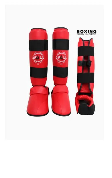 shin instep guard xs s m l xl blue red protective gear for sports kickboxing wrestling martial arts karate sparring training ideal for men and women(si-1115) | ideal for all surfaces, kids & adults