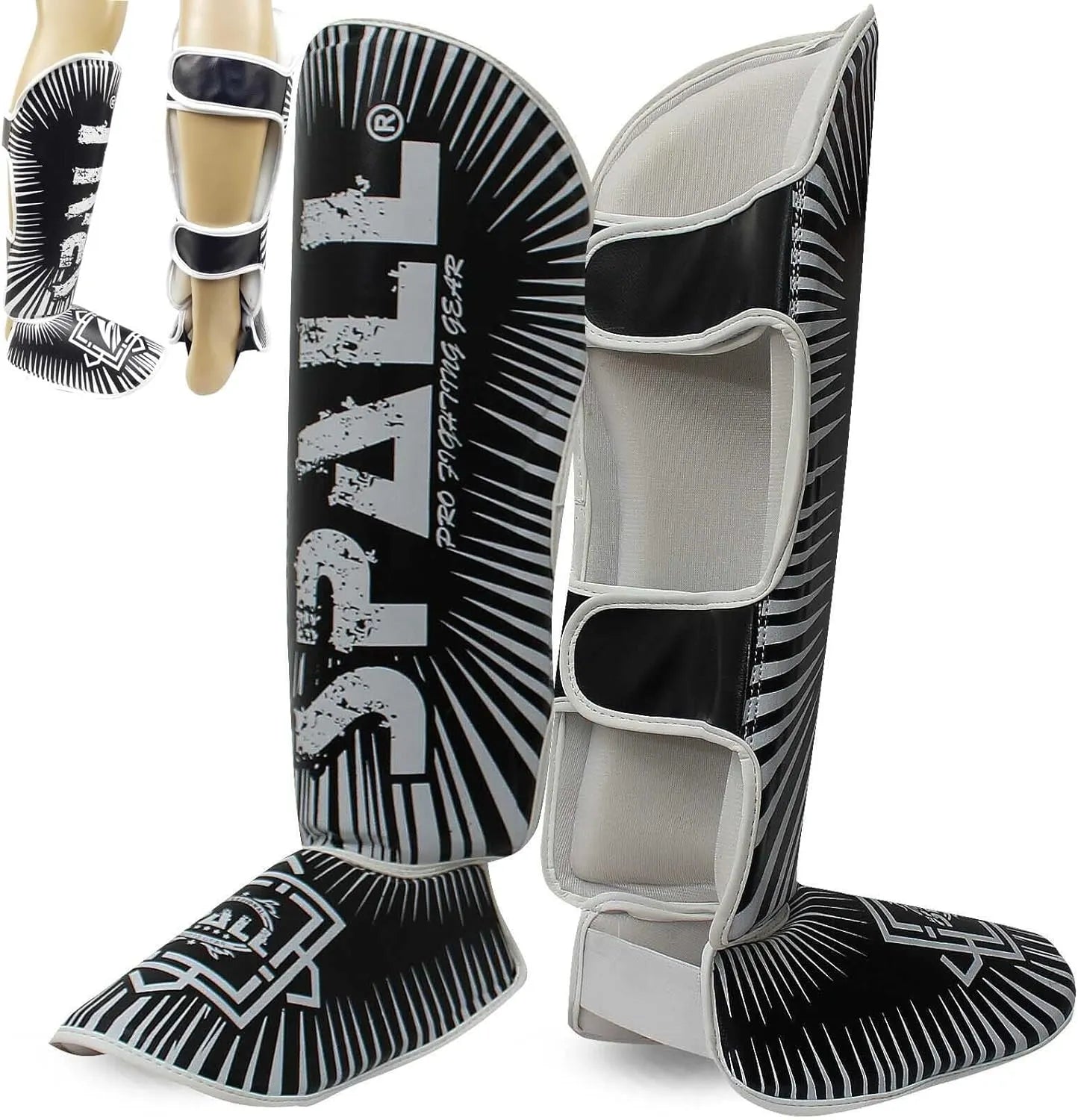 shin in step guard xs s m l xl white red green f.yellow orange black for martial arts sparring kickboxing karate boxing gear and training for men and women(si-1141) | ideal for all surfaces, kids & adults